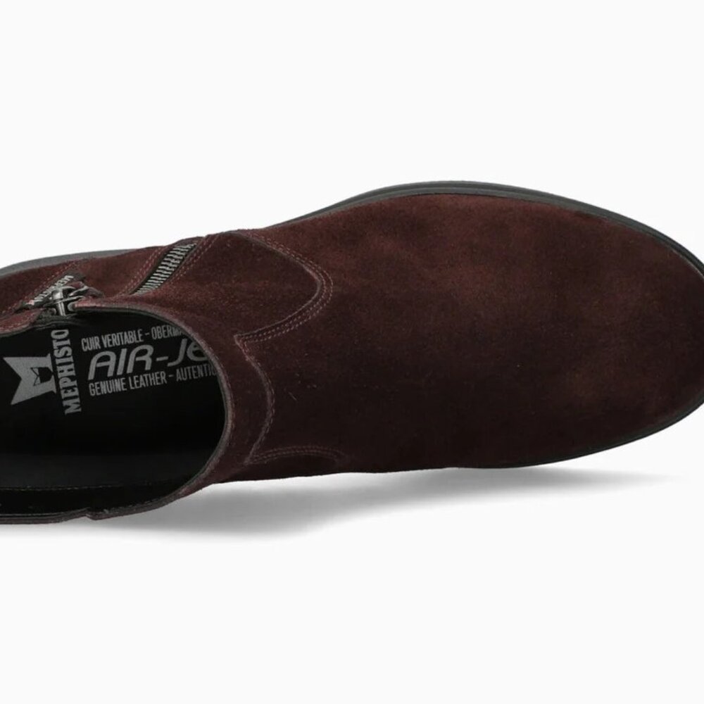 Mephisto $379 Doucia Plum Suede Zip Booties Sz 9.5 NIB! - Picture 4 of 5